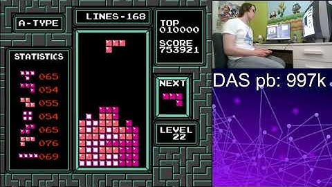 My first maxout with DAS! - NES Tetris