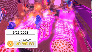 [40K!] World Record Neon Time Paycheck in Work at a Pizza Place (Roblox)