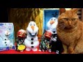 Disney FROZEN OLAF ダンシング オルフ & ししまい &くまモン &cute cat No1 なかよし茶トラ猫