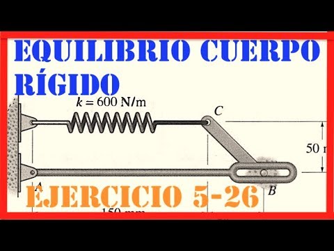 ESTATICA - Equilibrio de cuerpo rígido 2D - EJERCICIO 5-26 Estática de Hibbeler