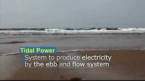 Tidal power generation animation in 3D