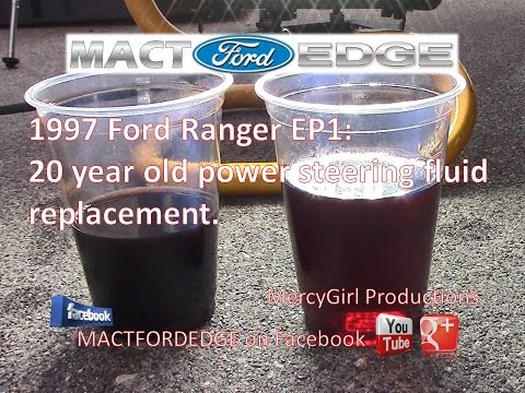 1997 Ford Ranger project EP1 Power steering fluid change - YouTube