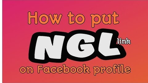 How to put NGL link on Facebook profile | NGL  link tutorial