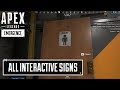 All rampart tt interactive signs  apex legends
