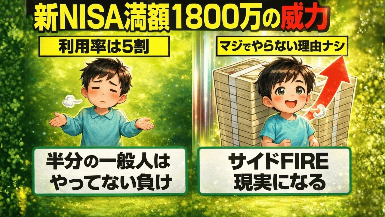 「新NISA満額」を無視した人の末路が悲惨すぎ…w 逆にやらない理由を教えてくれ。|大人のための経済チャンネル
