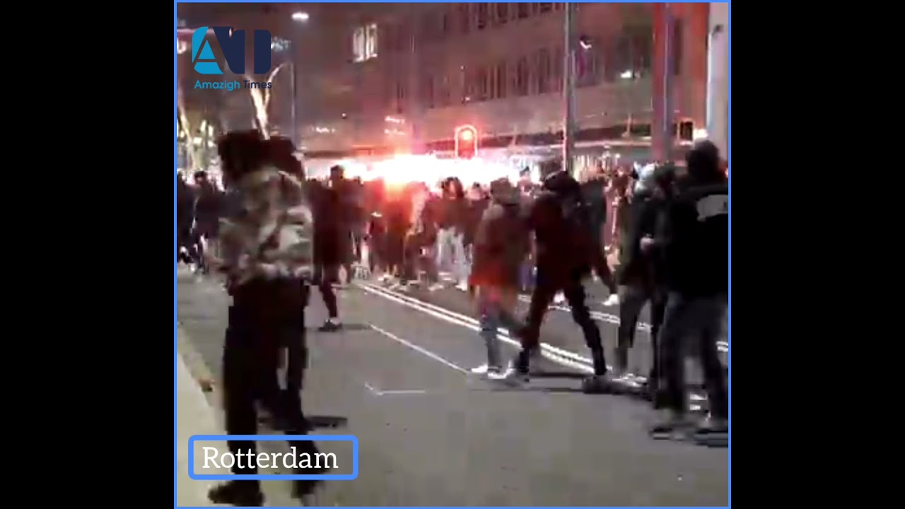 Beelden van rellen in Rotterdam