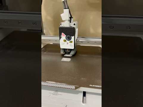 3d printed Bambu Lab A1 faceplate #bambulab #a1 #cat #3dprinting #fyp #3d #thinking #faceplate