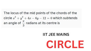 The locus of the mid points of the chords of the circle x^2+y^2+4x−6y−12=0