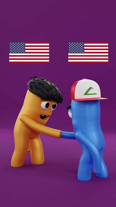 American VS Japanese Greetings (Animation Meme) #shorts
