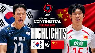 Korea 🇰🇷 vs China 🇨🇳 | Highlights | AVC Men's Continental Championship 2026