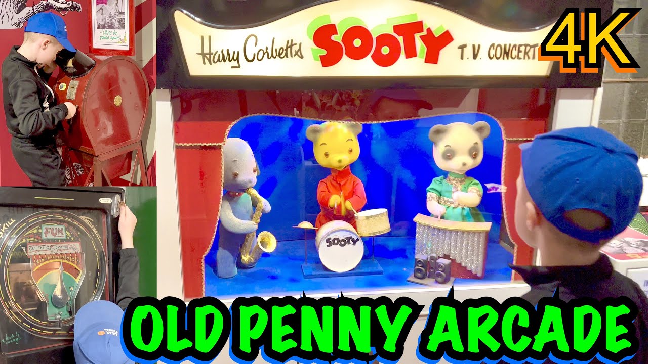 Old penny arcade machines at the Abbey House Museum in Kirkstall, Leeds