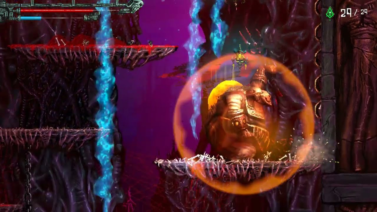 Valfaris-2 tomb keepers in the cathedral with vrolls fist