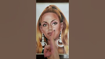 5 hours later... Did I get Beyonce?🥵😵 Drawing Beyoncé Colored Pencils 碧昂絲 色鉛筆畫畫 #Shorts