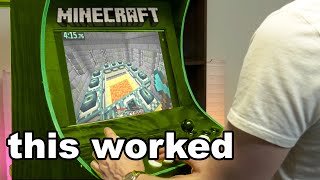 I Used This Minecraft Arcade Machine To Speedrun And This Happened...