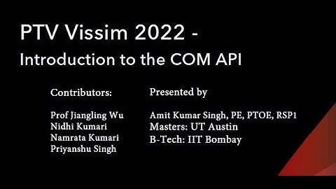 EXCEL VBA and VISSIM COM for Traffic Engineering