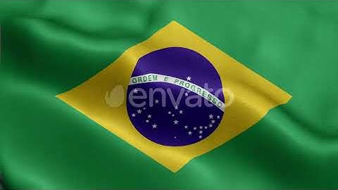 Brazilian Flag Front View — Seamless 3D Animation for National & Cultural Projects 🇧🇷🎥