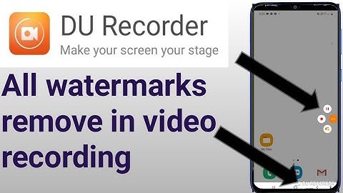 how to remove watermarks in videos du screen recorder|| Hide the recording button from videos