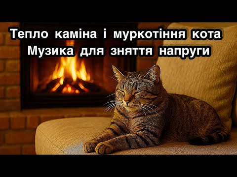 Тепло каміна і муркотіння кота Музика для зняття напруги Relax With A Cat By The Fireplace