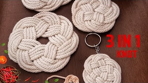 Pastime Creation/How 1 knot turns into 3 styles, tea coaster easy diy tutorial
