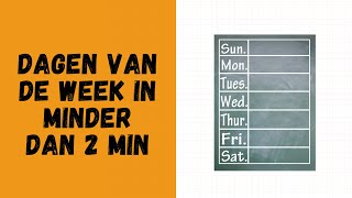 Dagen Van De Week Volledig Overzicht In Het Engels Nl Engelse Basiswoordenschat