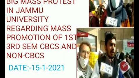 🔴15-1-2021 BIG MASS PROTEST IN UNIVERSITY OF JAMMU | MASS PROMOTION TO 1ST AND 3RD SEM| BIG UPDATE