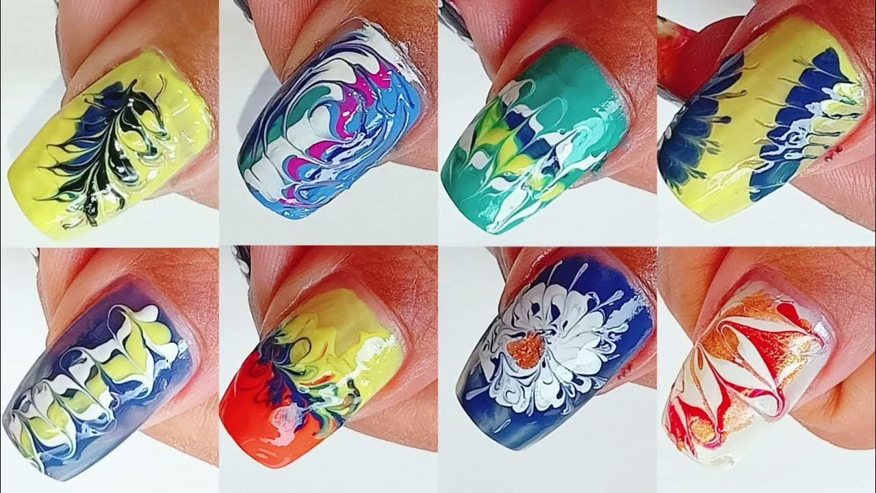 9+ NO tool nail art designs for beginners YouTube
