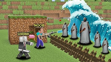 SlenderMan - (MÙA HÈ CỦA NOOB T13) BÀ NGOẠI GRANNY TRẢ THÙ NOOB BẰNG CƠN SÓNG THẦN TRONG MINECRAFT