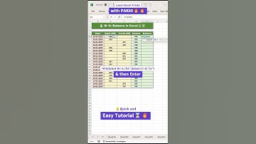 Dr Cr Balance in Excel || Debit and Credit using Format Cells in Excel👍⌛🔥 | #spreadsheet #shorts