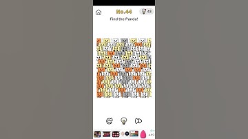 Brain Out level 44 | brain game level 44| How to find the panda level 44 solution