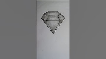 3D diamond Drawing | #pencilshading #shorts