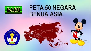 MAP OF 50 COUNTRIES OF THE ASIAN CONTINENT