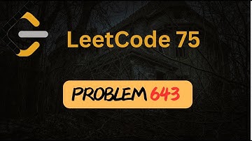 Maximum Average Subarray I - 643 - Sliding Window - Leetcode 75 - Python - Arrays