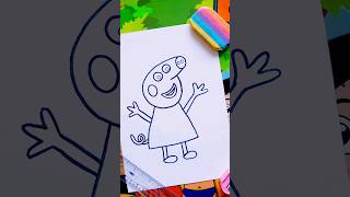 Easy Peppa Pig Drawing ?? Art with small hands peppa cartoon easy reyanshsinghdrawing