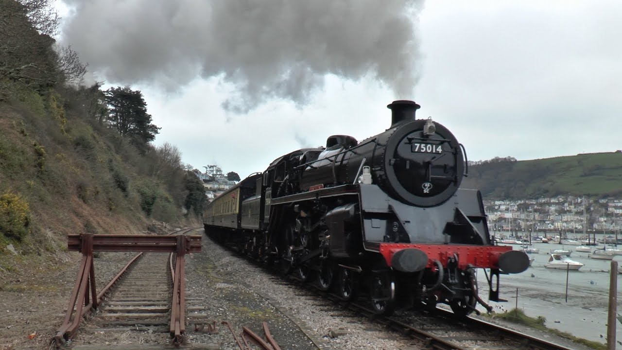 75014 Braveheart at work on the Dartmouth Steam Railway