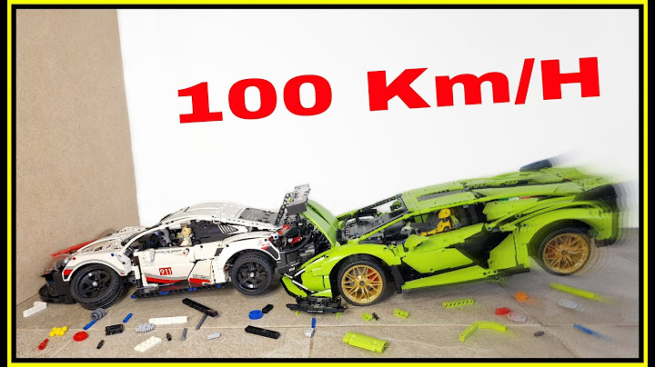 Lamborghini VS Porsche CRASH!!! 🚨 100 Km/H 🚨Lego Technic Car CRASH Test