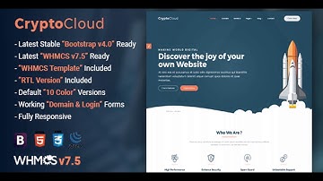 CryptoCloud | Multipurpose Hosting and WHMCS Template | Themeforest Website Templates and Themes
