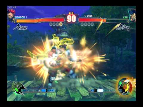 Street Fighter IV (PC) Ryu, Ken, Gouken & Akuma Combo Exhibition Against Cpu