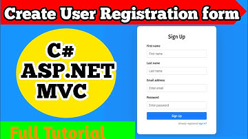 Asp.Net MVC C# : User Registration Form Using Entity Framework and SQL | asp.net mvc tutorials | C#