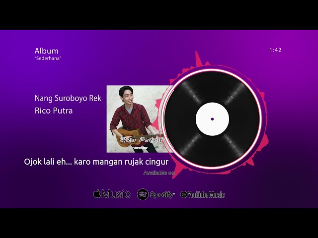 Rico Putra - Nang Suroboyo Rek (Video Lirik) Pop Daerah Surabaya class=