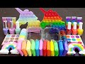 Rainbow Unicorn vs Pastel Unicorn Slime Mixing Random Into Slime! Satisfying Slime Video ASMR