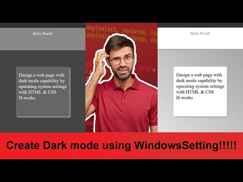 HTML & CSS : Web page with dark mode feature based on operating system theme