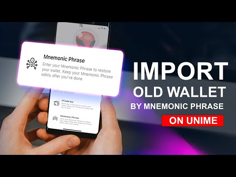 Import wallet by mnemonic phrase on Unime