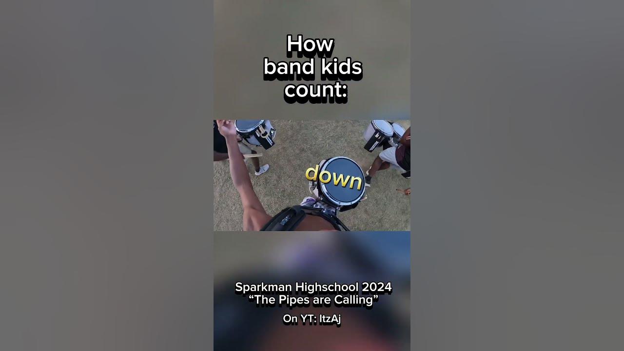 How band kids count: #band #snareline #snare #marchingband #sparkmanhighschool