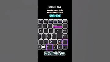 Moves the cursor to the end of the document #techshorts #shorts #shortcutkeys #viraltech