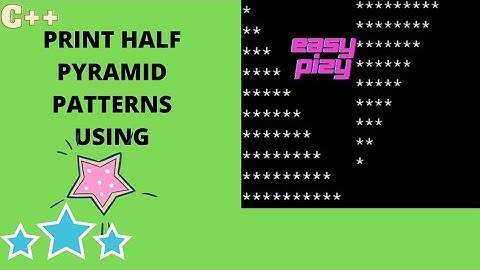 Print  half pyramid patterns using stars(C++)