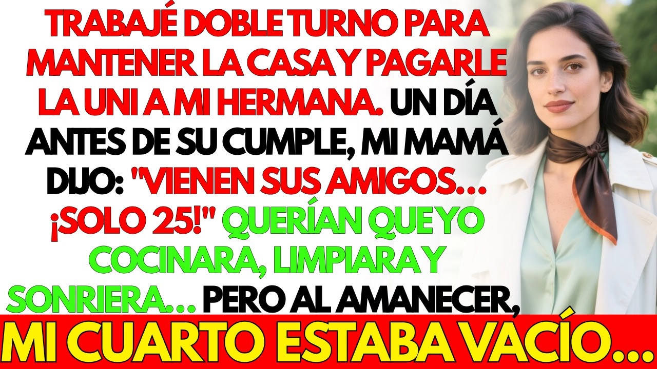 Trabajaba doble turno para mantener la casa. Mamá dijo: 
