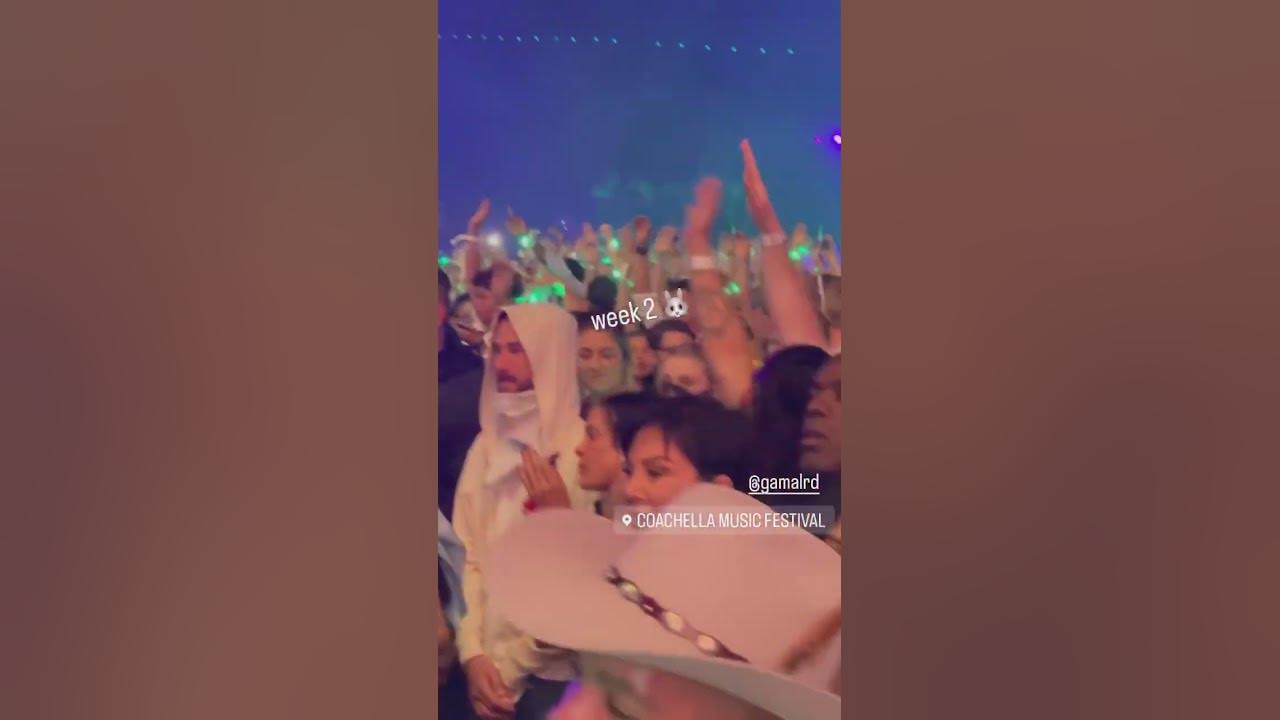 Kendall and Kris Jenner watch Bad Bunny concert at Coachella