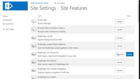 BlueBridge WikiExtensions for MS SharePoint - EnableFeature