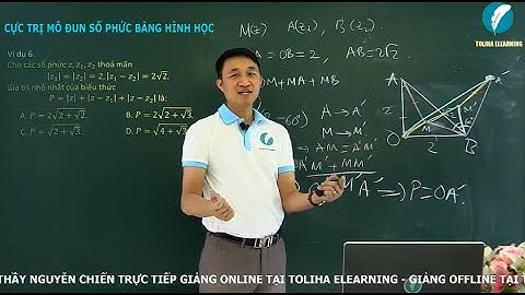 CỰC TRỊ MÔ ĐUN SỐ PHỨC BẰNG HÌNH HỌC