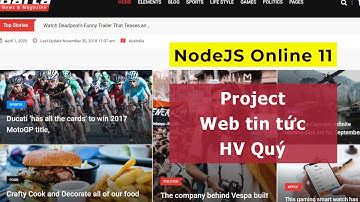 Khóa học NodeJS Từ xa - Demo project website tin tức - HV Quý